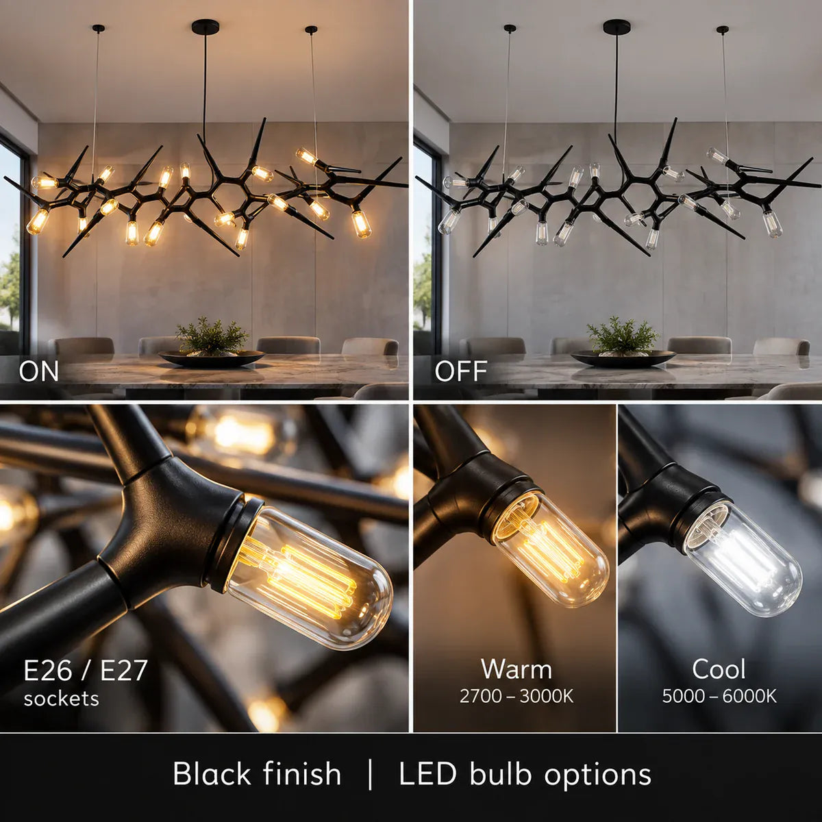 Terra Sputnik Dining Room Chandelier Modern Chandelier