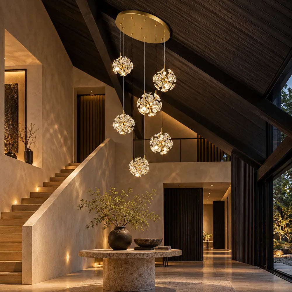 Tess Foyer Staircase Chandelier Modern Chandelier
