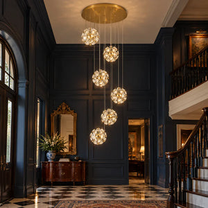 Tess Foyer Staircase Chandelier Modern Chandelier