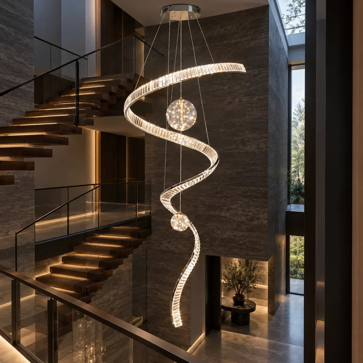 Thea Contemporary Crystal Chandelier Modern Chandelier