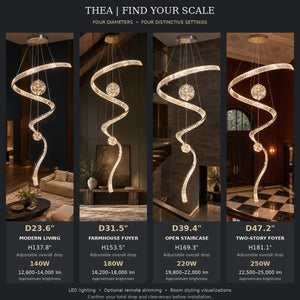Thea Contemporary Crystal Chandelier Modern Chandelier