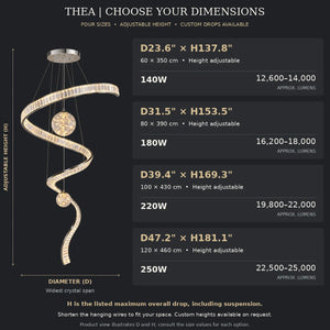 Thea Contemporary Crystal Chandelier Modern Chandelier