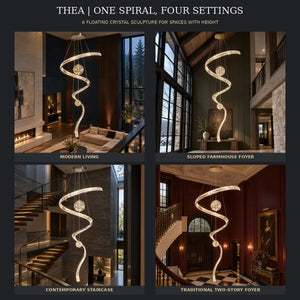 Thea Contemporary Crystal Chandelier Modern Chandelier
