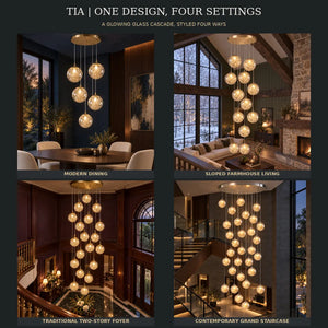 Tia Multi Globe Pendant Chandelier Modern Chandelier