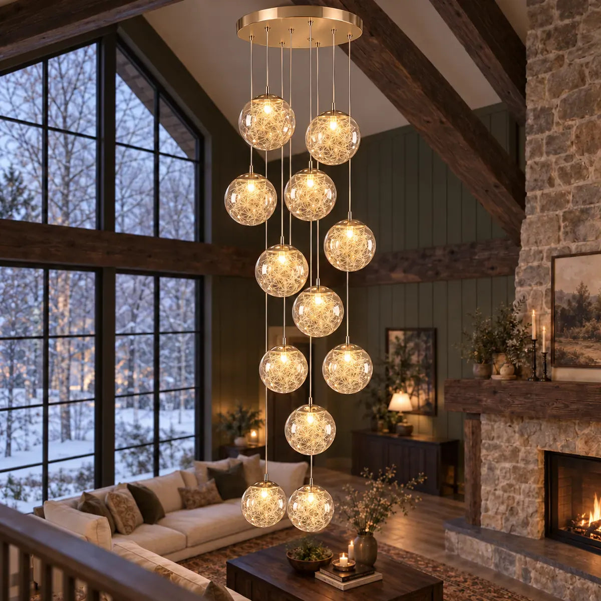Tia Multi Globe Pendant Chandelier Modern Chandelier