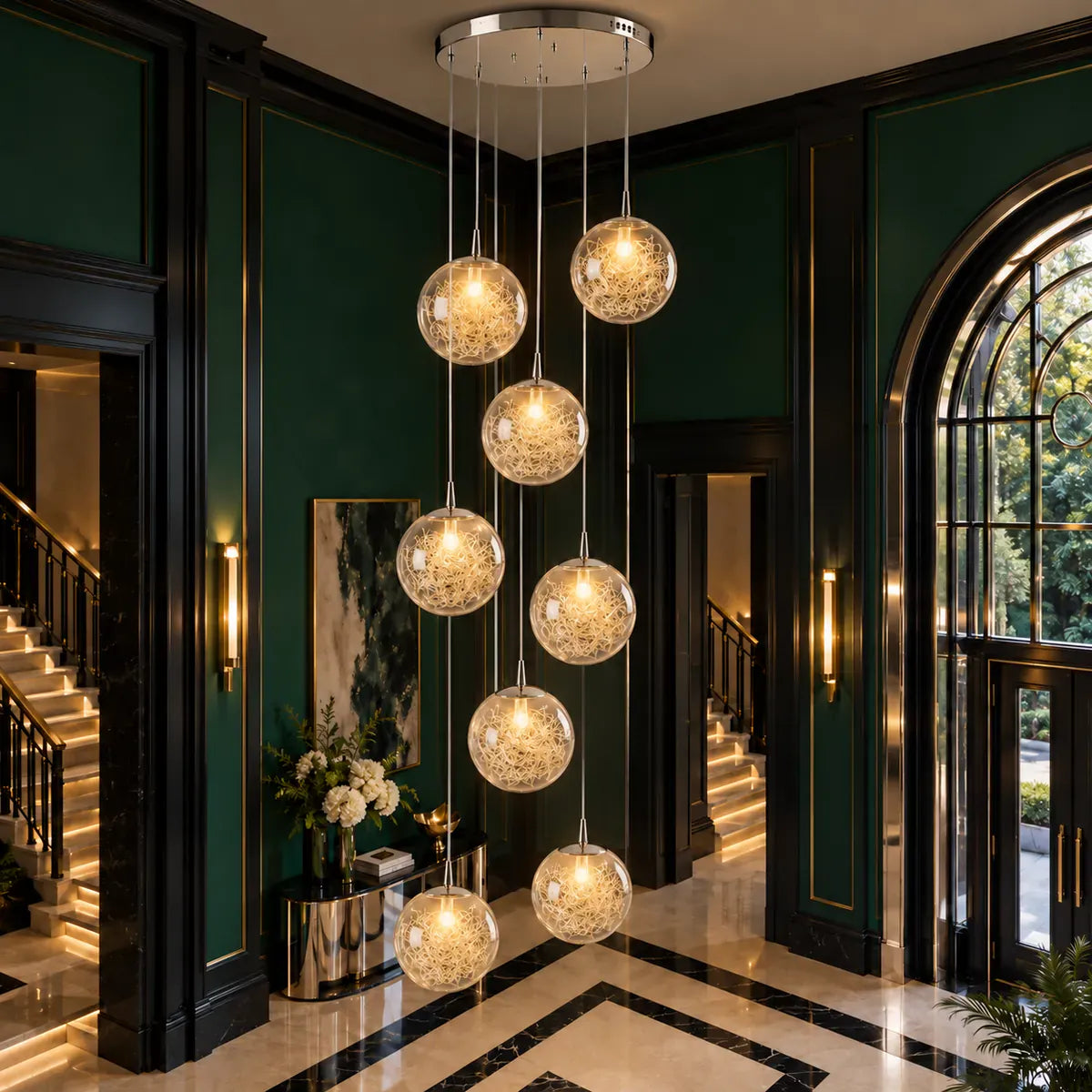 Tia Multi Globe Pendant Chandelier Modern Chandelier
