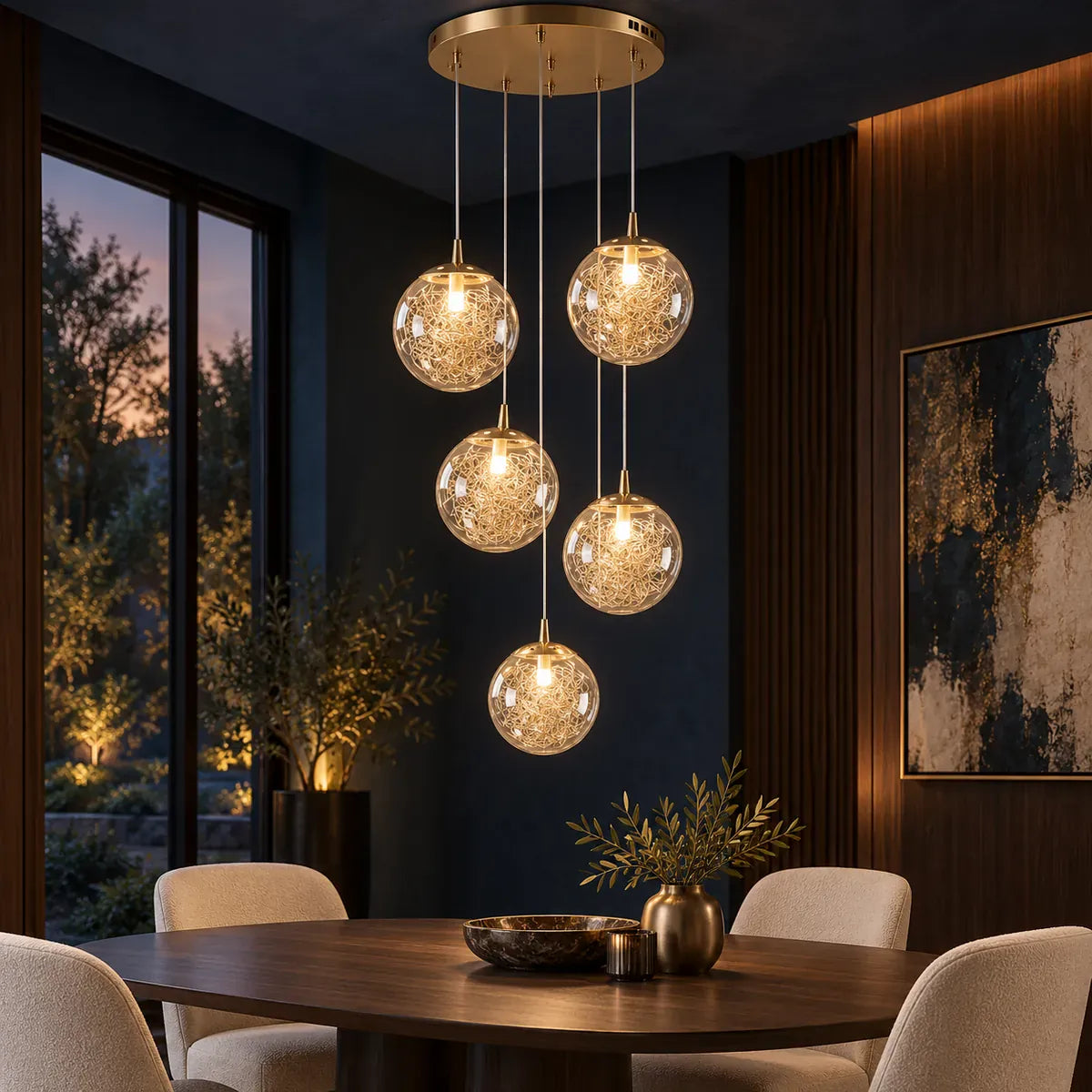 Tia Multi Globe Pendant Chandelier Modern Chandelier
