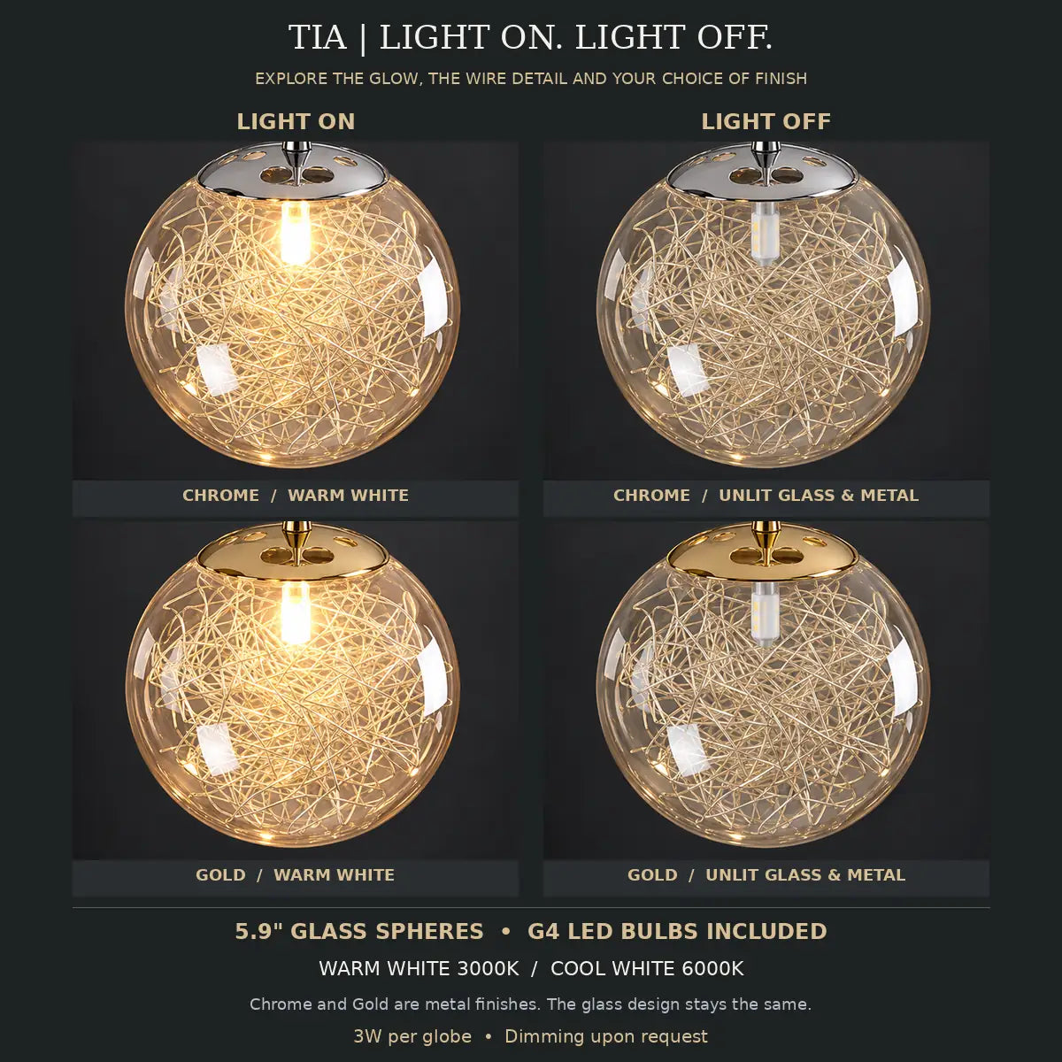 Tia Multi Globe Pendant Chandelier Modern Chandelier