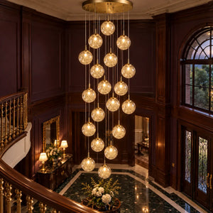 Tia Multi Globe Pendant Chandelier Gold / 5 / Warm White 3000K Modern Chandelier