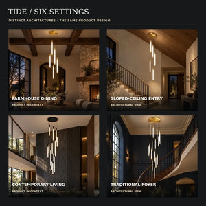 Tide Contemporary Staircase Chandelier Modern Chandelier