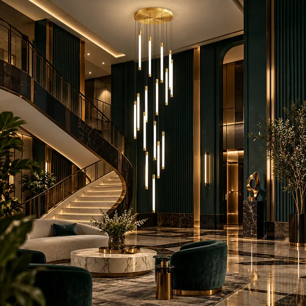 Tide Contemporary Staircase Chandelier Modern Chandelier