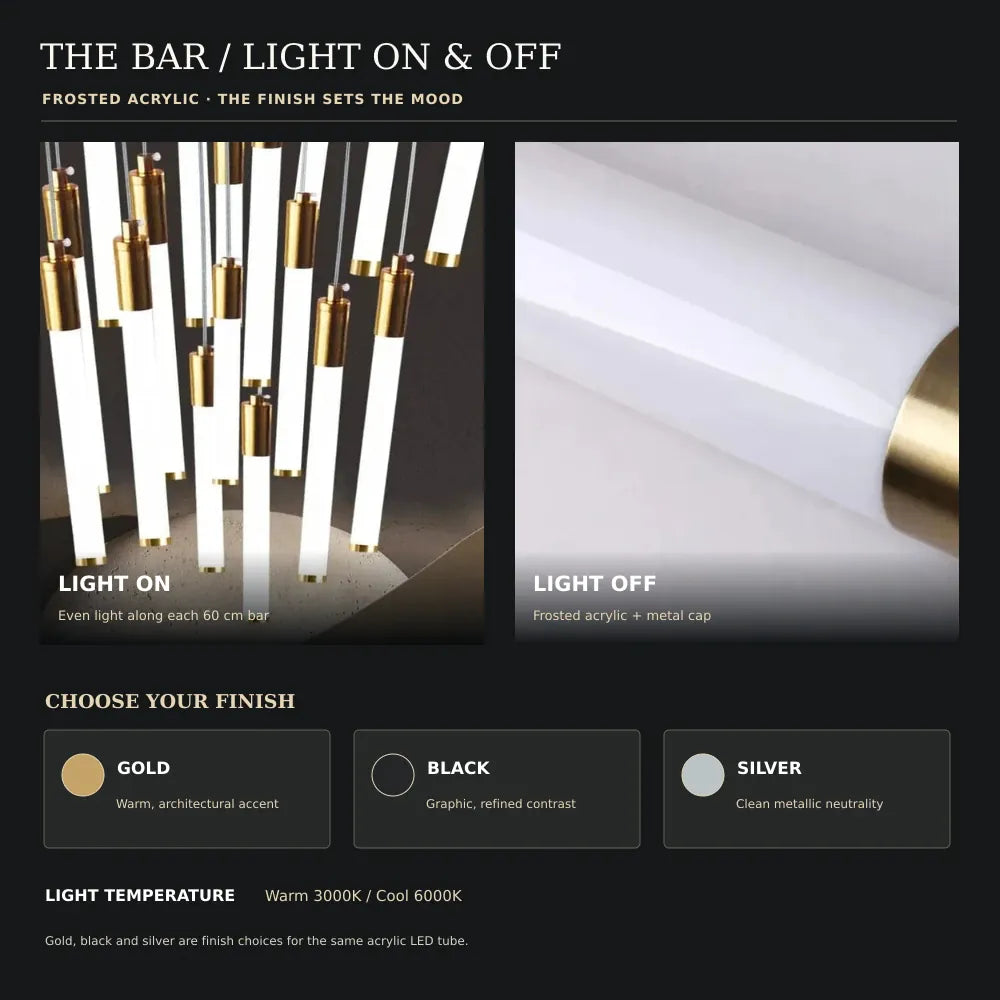 Tide Contemporary Staircase Chandelier Modern Chandelier