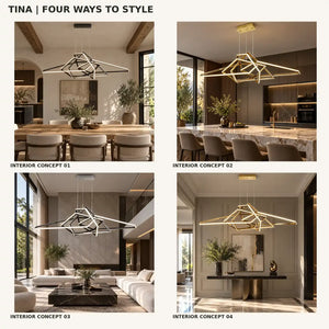Tina Led Geometric Chandelier Modern Chandelier