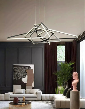 Tina Led Geometric Chandelier Black / Small / Warm White 3000K Modern Chandelier