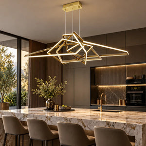 Tina Led Geometric Chandelier Gold / Small / Warm White 3000K Modern Chandelier