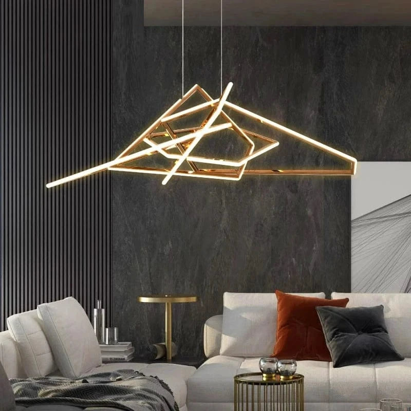 Tina Led Geometric Chandelier Rose gold / Small / Warm White 3000K Modern Chandelier