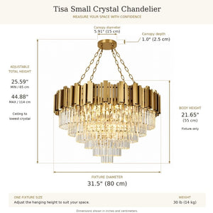 Tisa Small Crystal Chandelier Modern Chandelier