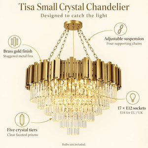 Tisa Small Crystal Chandelier Modern Chandelier