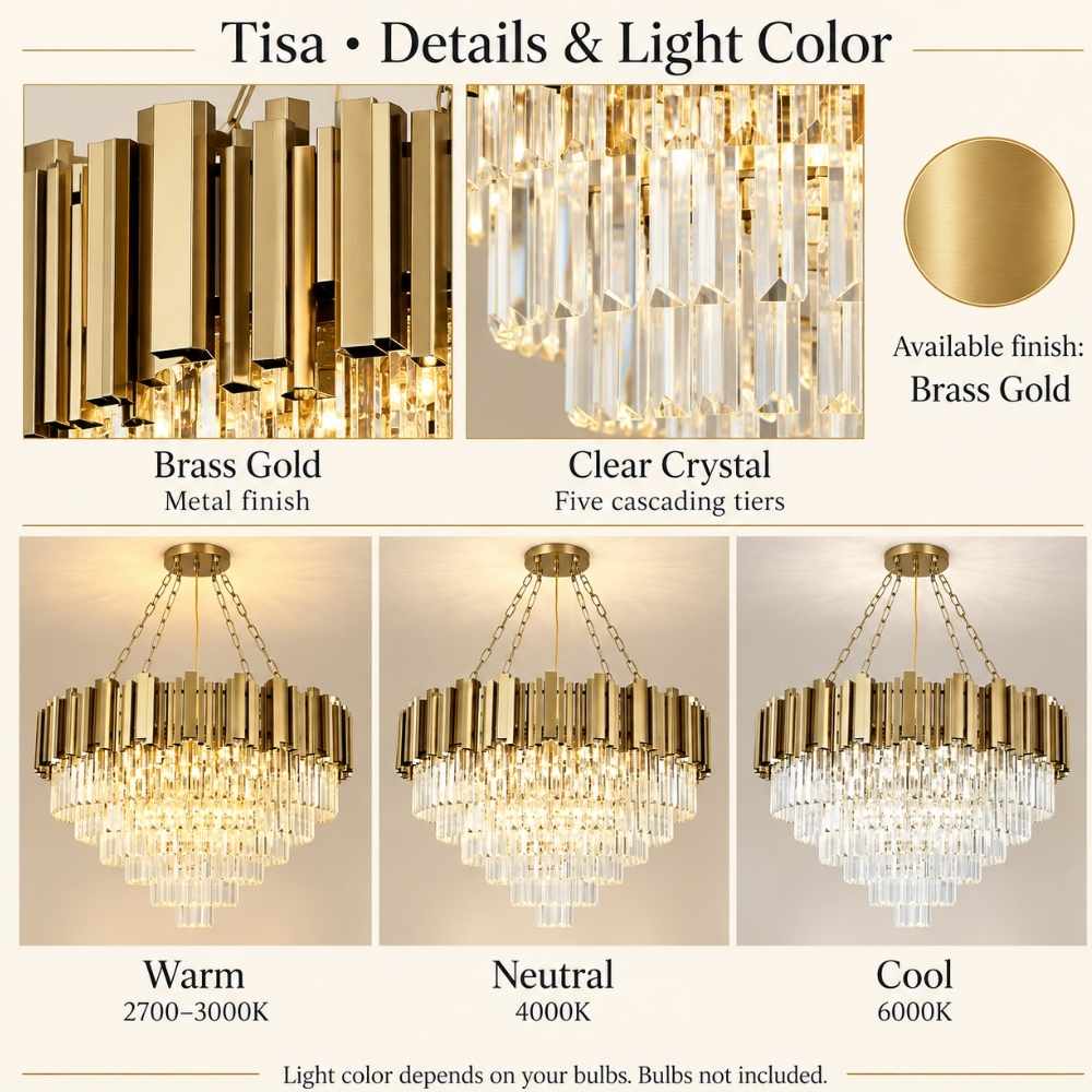 Tisa Small Crystal Chandelier Modern Chandelier