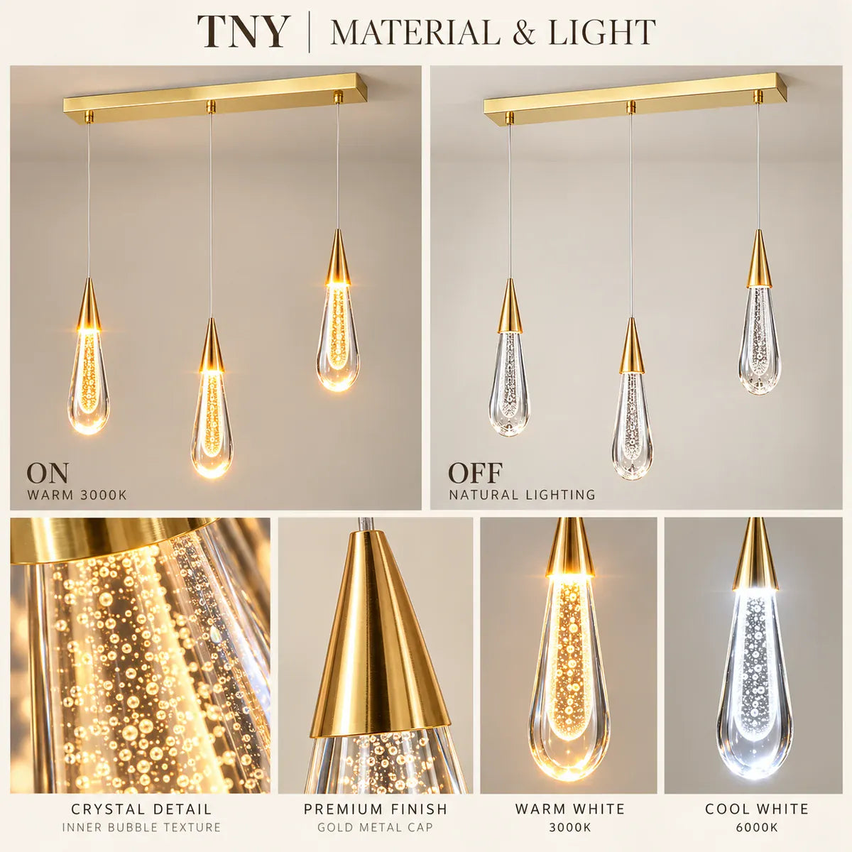 Tny Gold Kitchen Island Chandelier Modern Chandelier