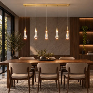 Tny Gold Kitchen Island Chandelier 5 / Warm White 3000K Modern Chandelier