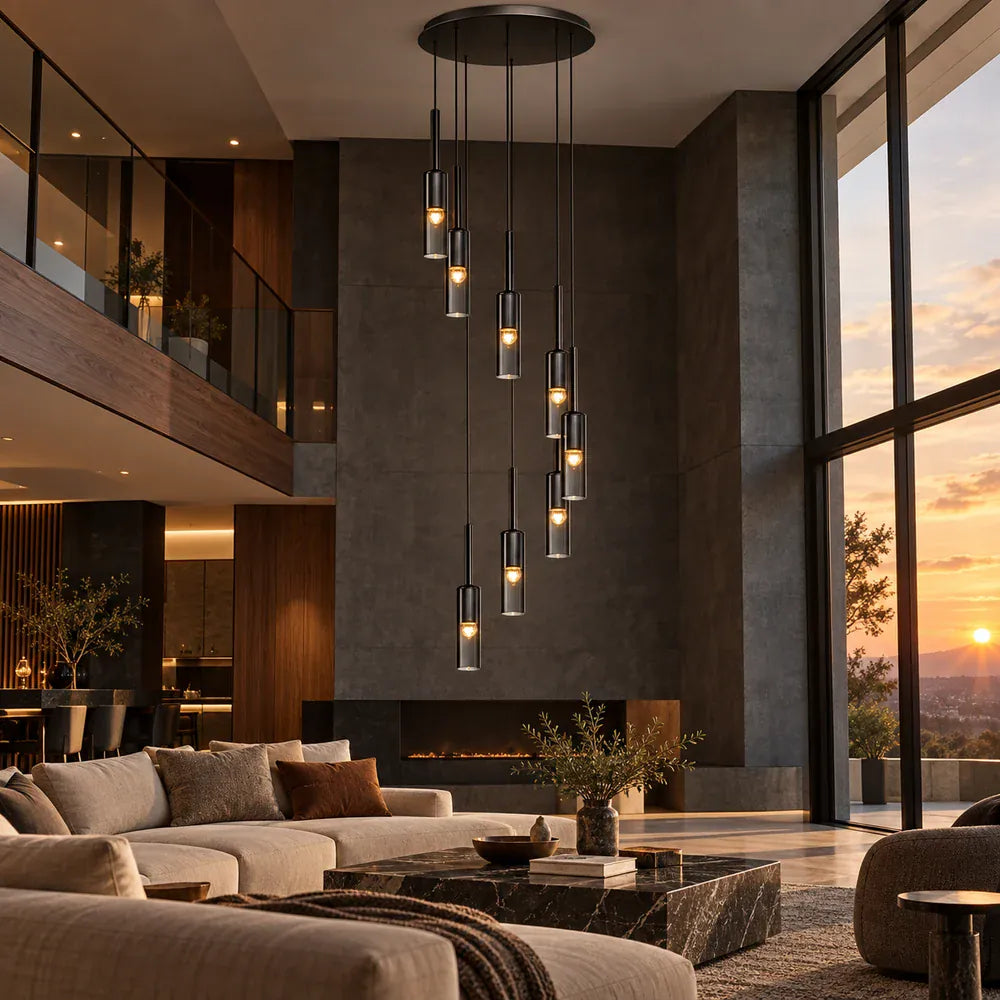 Tony Extra Large Ceiling Light Crystal / 6 / Warm Light 3000K Modern Chandelier