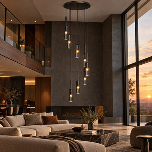 Tony Extra Large Ceiling Light Crystal / 6 / Warm Light 3000K Modern Chandelier