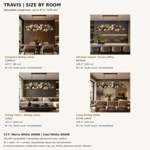 Travis  Linear Pendant Chandelier Modern Chandelier