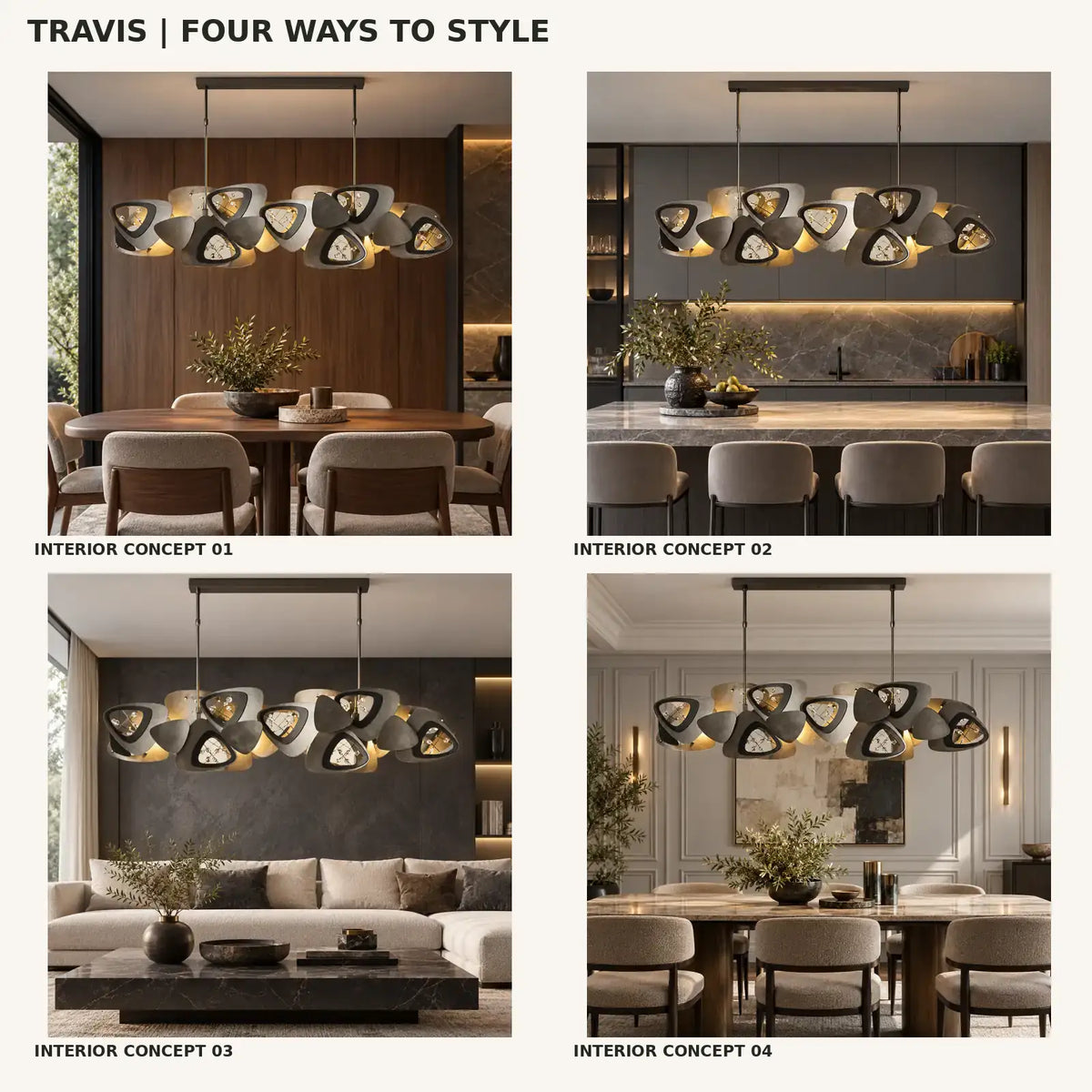 Travis  Linear Pendant Chandelier Modern Chandelier
