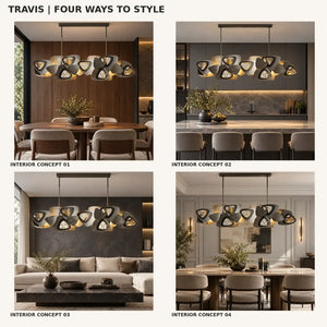 Travis  Linear Pendant Chandelier Modern Chandelier