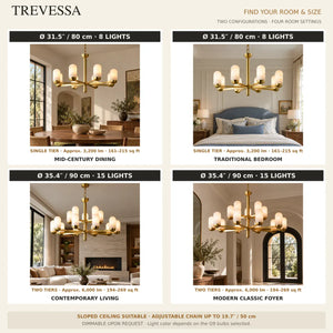 Trevessa Mid-Century Modern Marble Chandelier Modern Chandelier