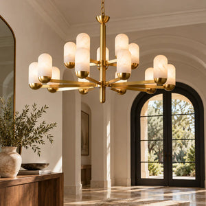 Trevessa Mid-Century Modern Marble Chandelier Modern Chandelier