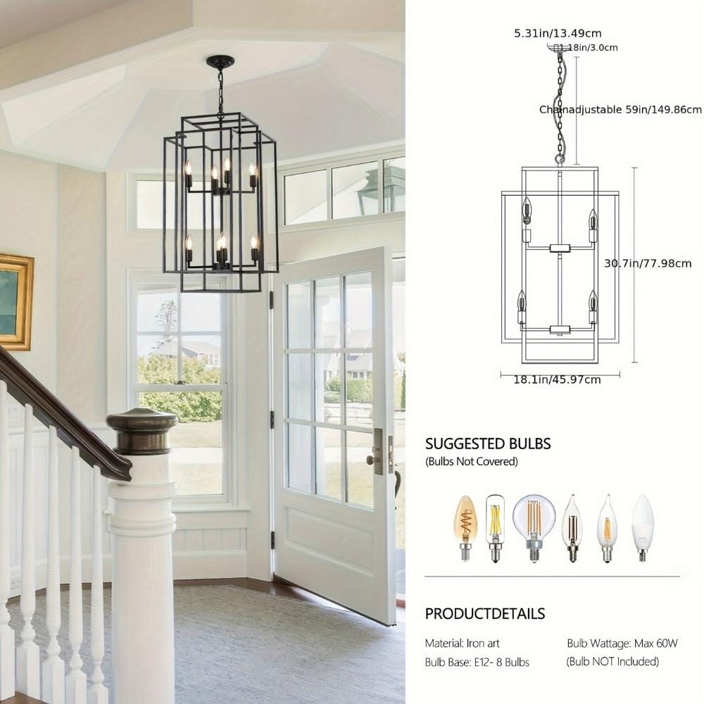 Tyra Lantern Pendant Light Fixture Modern Chandelier