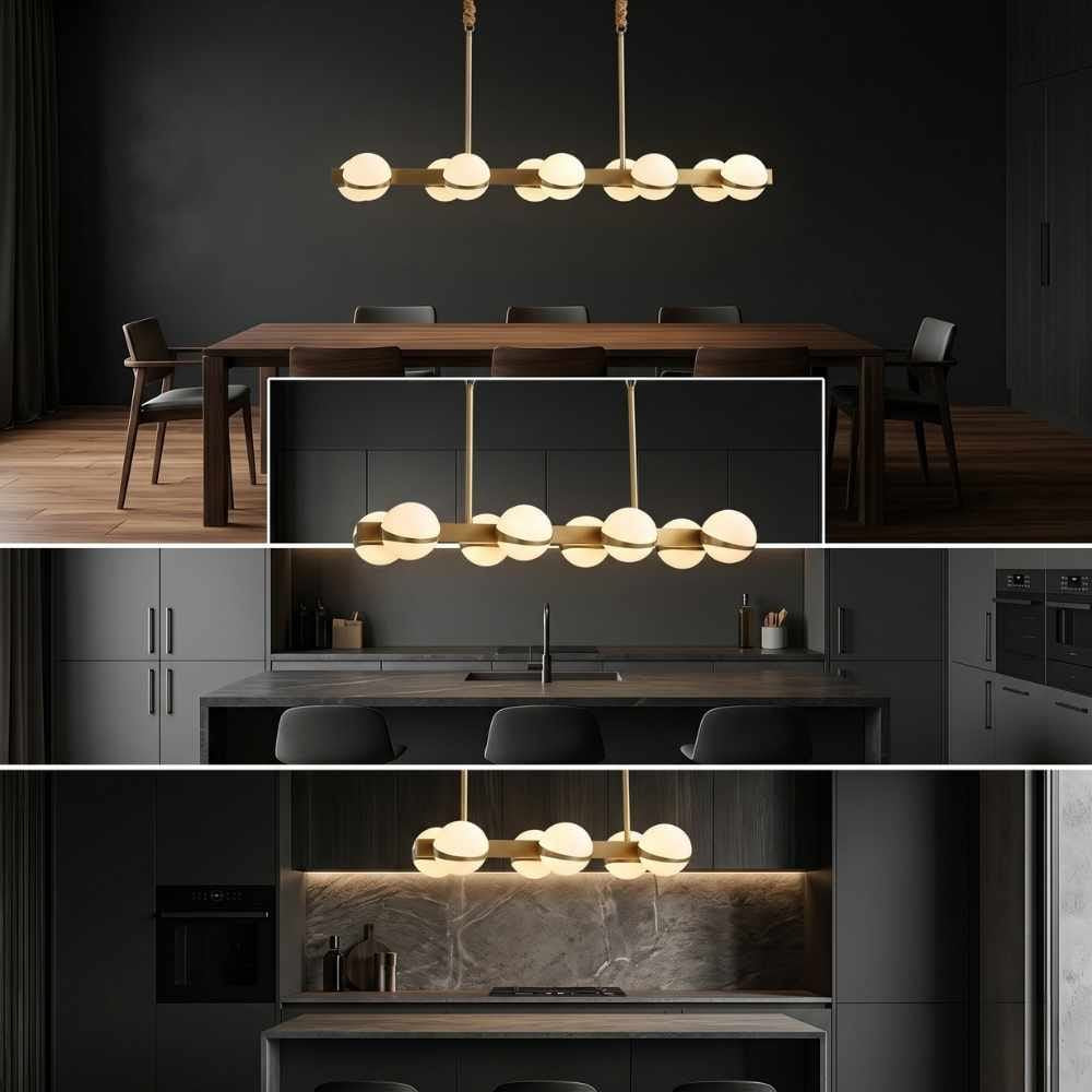 Varelle Linear Kitchen Island Chandelier Modern Chandelier