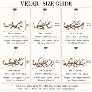Velar Handmade Brass Branch Chandelier Modern Chandelier