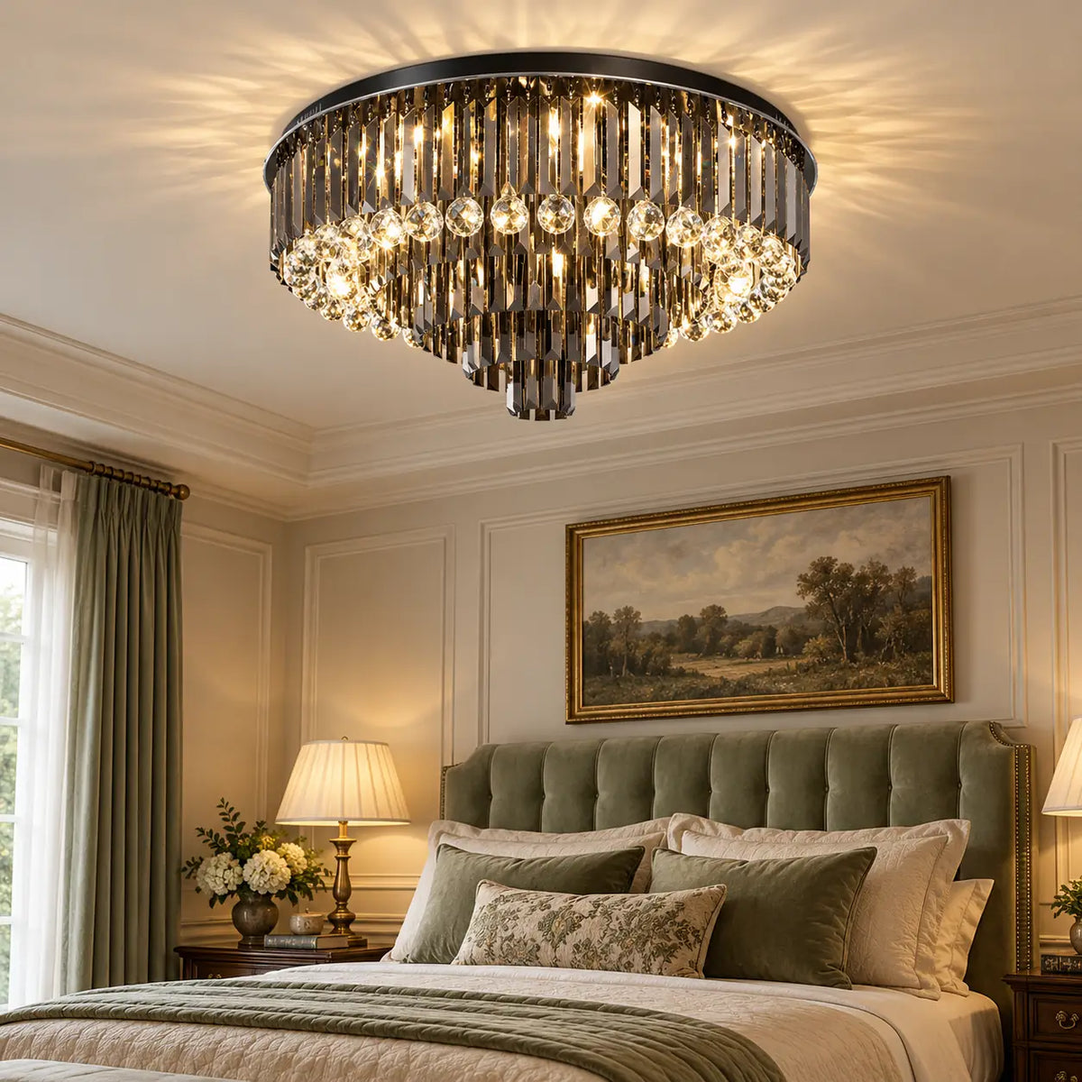 Veldrissa Tiered Crystal Ceiling Light Modern Chandelier