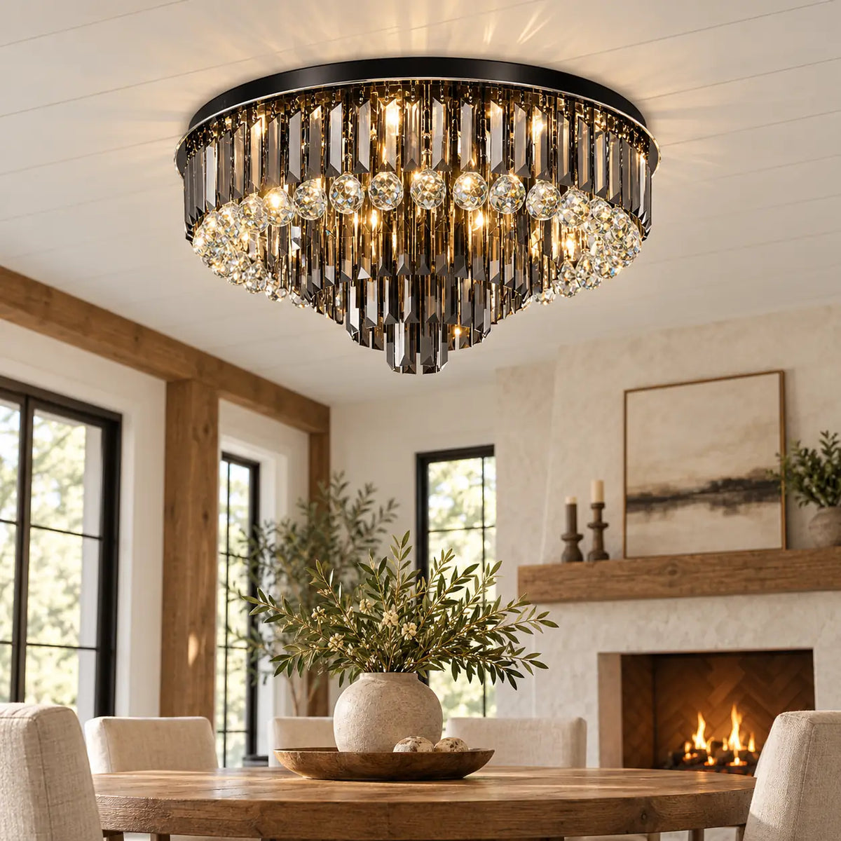 Veldrissa Tiered Crystal Ceiling Light Modern Chandelier