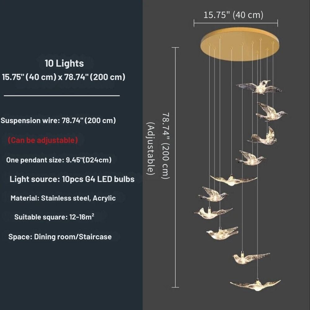 Velour Long Chandelier for Staircase Modern Chandelier