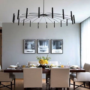 Venessa Modern Matte Black Chandelier Modern Chandelier