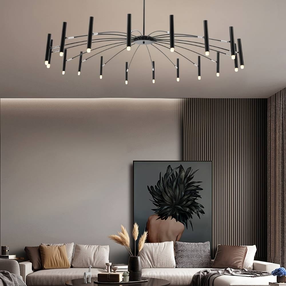 Venessa Modern Matte Black Chandelier Modern Chandelier