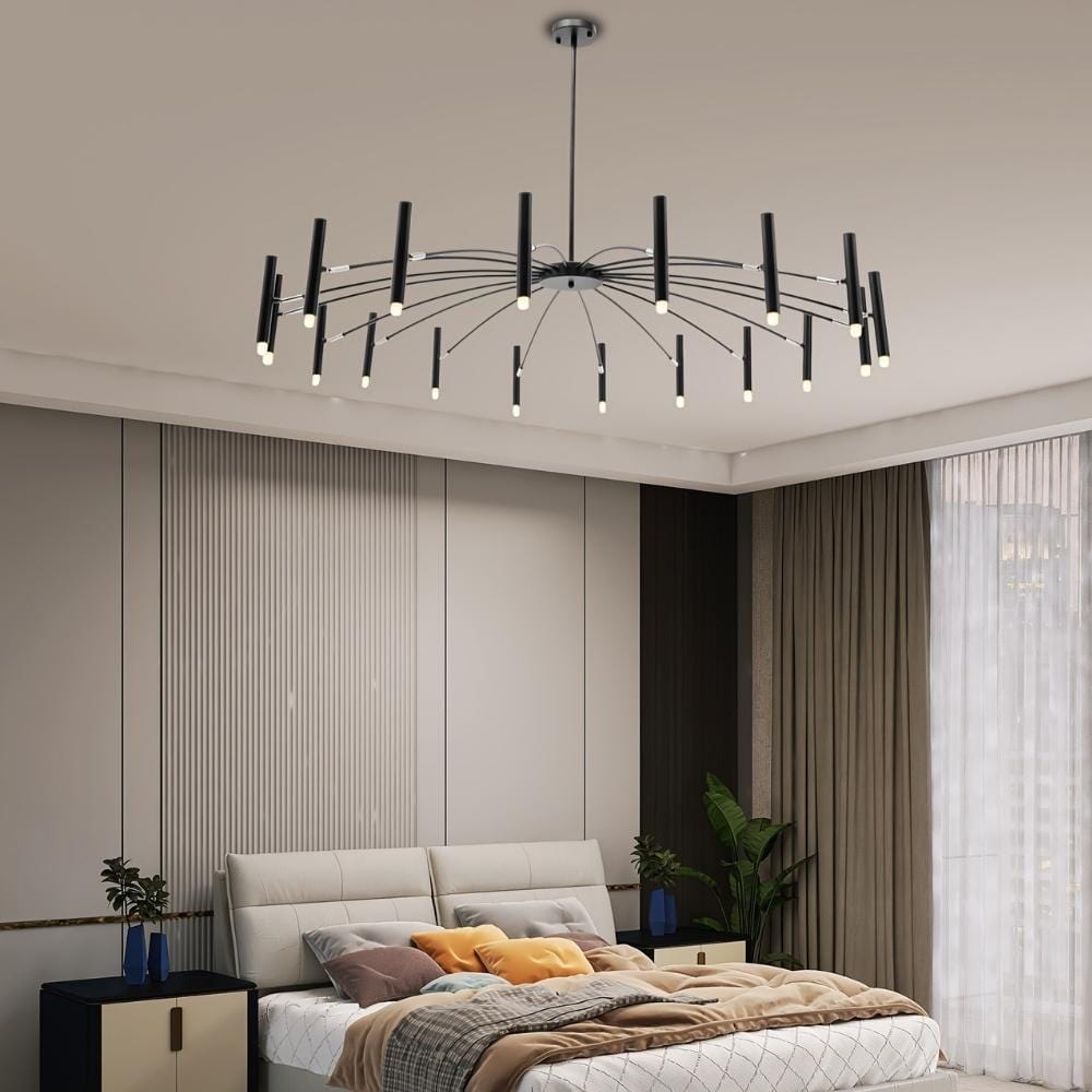 Venessa Modern Matte Black Chandelier Modern Chandelier