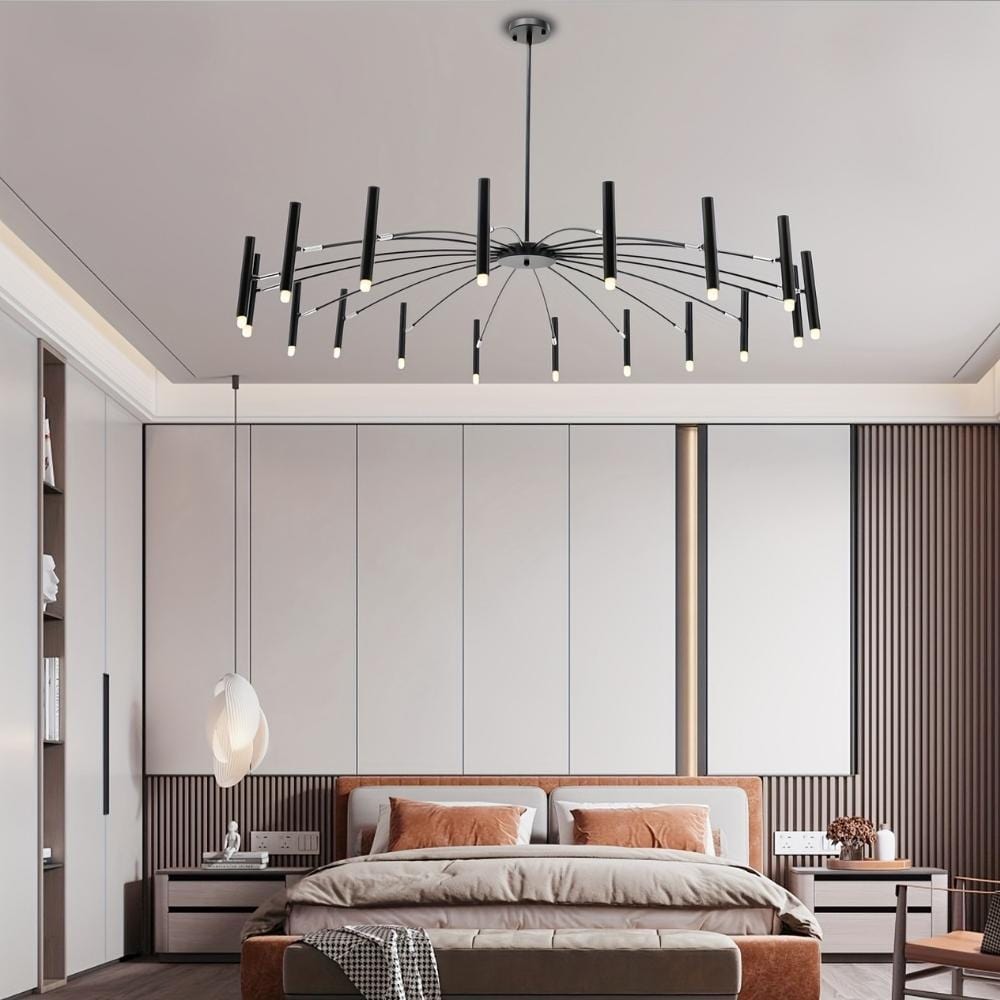 Venessa Modern Matte Black Chandelier Modern Chandelier