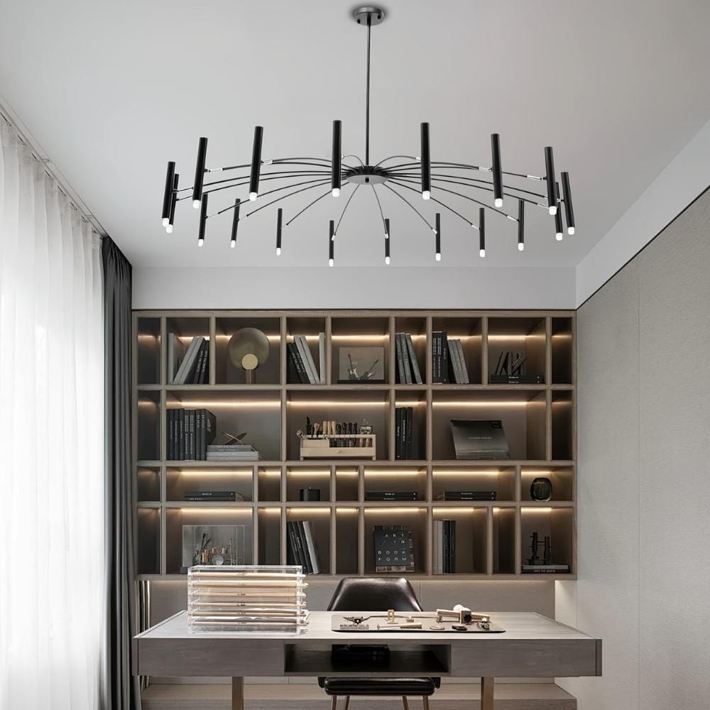 Venessa Modern Matte Black Chandelier Modern Chandelier