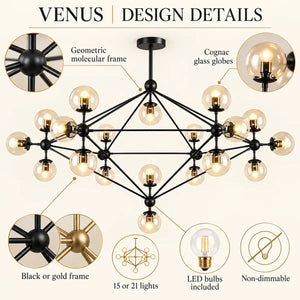 Venus Contemporary Sputnik Chandelier Modern Chandelier