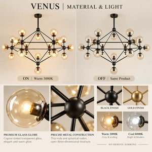 Venus Contemporary Sputnik Chandelier Modern Chandelier