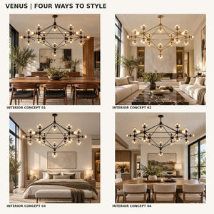 Venus Contemporary Sputnik Chandelier Modern Chandelier