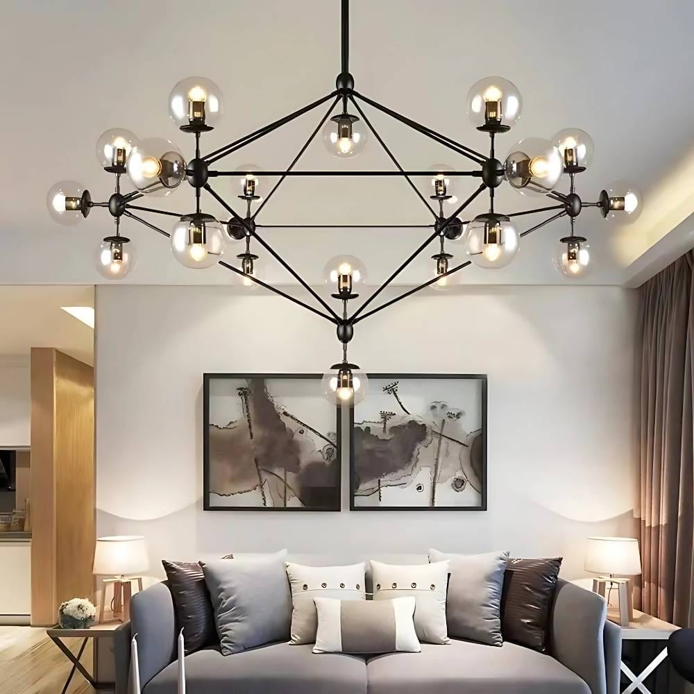 Venus Contemporary Sputnik Chandelier 15 / Warm White 3000K Modern Chandelier