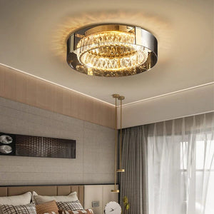 Vera Crystal Flush Mount Ceiling Light Modern Chandelier