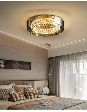 Vera Crystal Flush Mount Ceiling Light Modern Chandelier