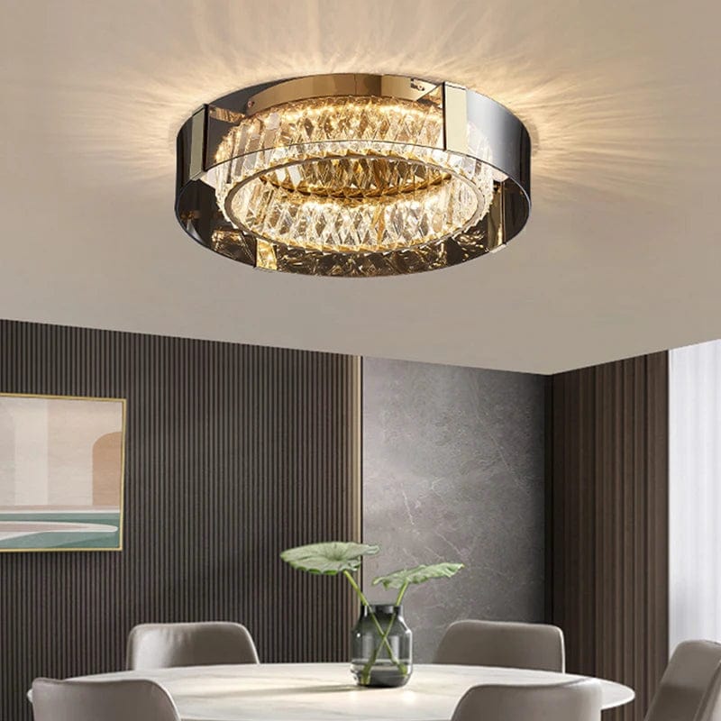 Vera Crystal Flush Mount Ceiling Light Modern Chandelier